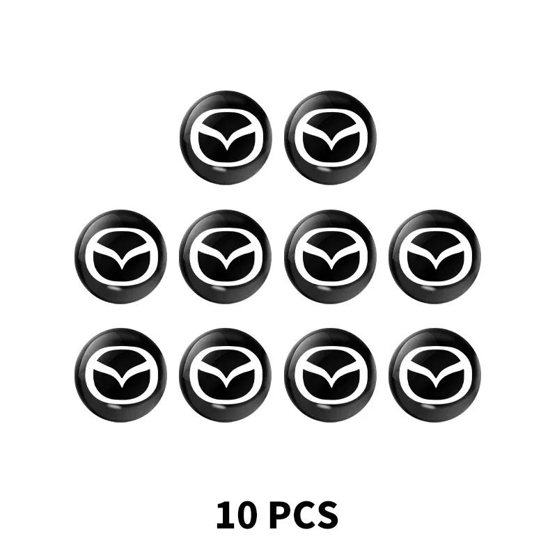 10 шт. Наклейки на замочную скважину замка двери автомобиля, защита от блокировки, для Mazda 6 3 CX5 5 2 323 CX7 Demio Atenza Axela MX30 CX30 CX3, Аксессуары