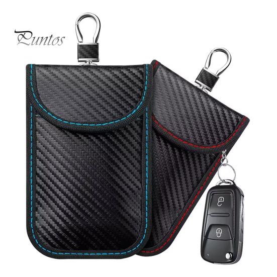 1/2 шт., сумки для ключей от автомобиля, защитные клетки, компактные размеры, портативные противоугонные чехлы с блокировкой сигнала, RFID-брелок, защитные чехлы