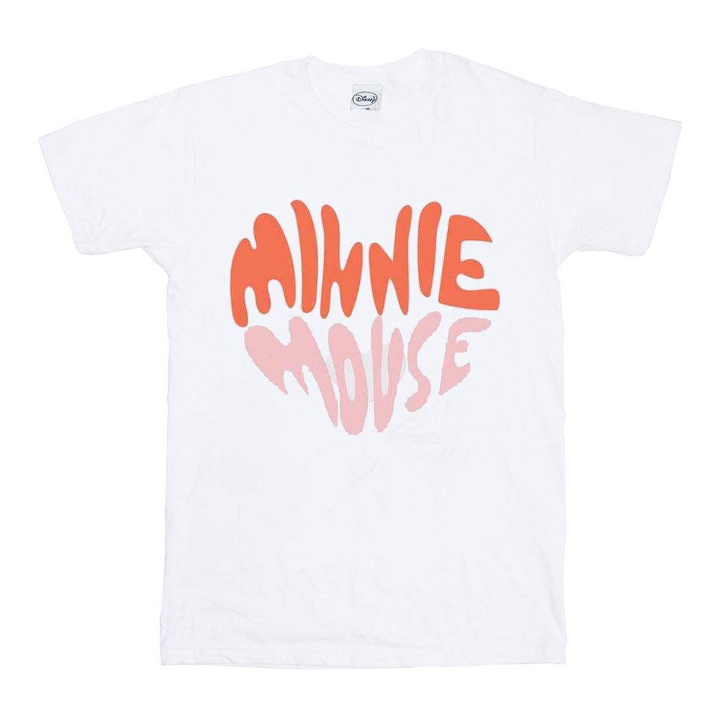 Disney Womens/Ladies Minnie Mouse Heart Shaped Cotton Boyfriend T-Shirt