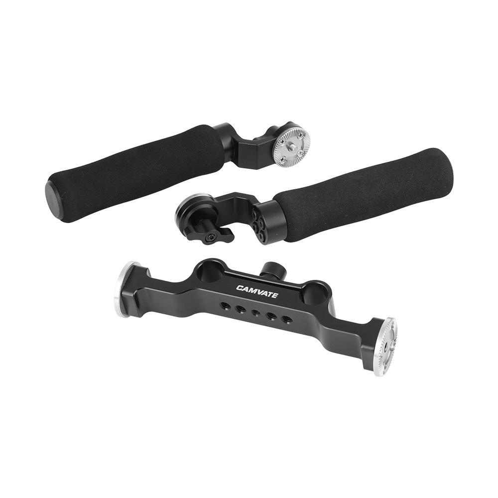 HDRIG Dual Hole Sponge Handle with ARRI Gear 15mm Rod Clamp for Shoulder Rig Kit 2269