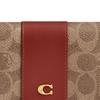 Coach Визитница Essential 13 Классический принт Monogram Тонкий держатель для карт из покрытого канваса и телячьей кожи Женская визитница Латунь Разноцветный CR542-B4NQ4
