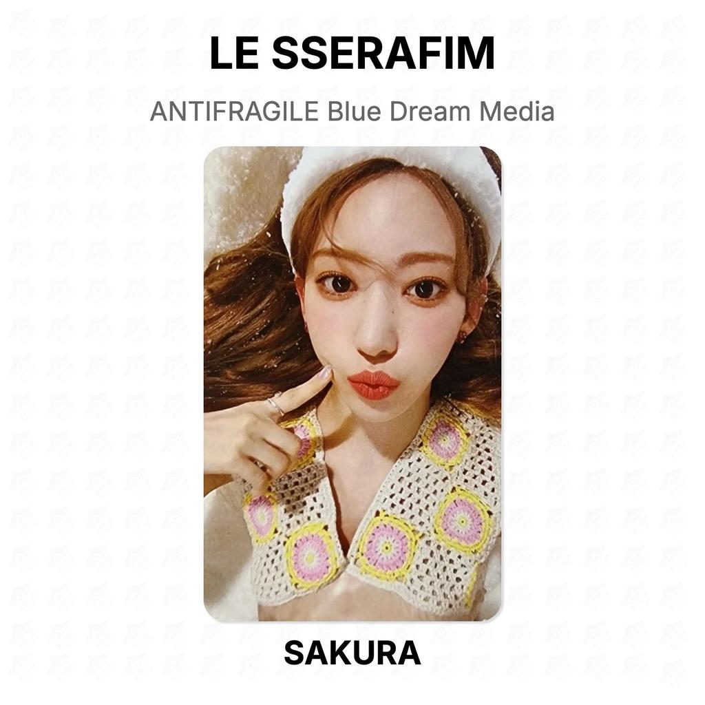 LE SSERAFIM ANTIFRAGILE Blue Dream Media Официальная фотокарточка