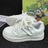 2024 Толстая подошва Белые туфли Модные грубые туфли на плоской подошве для женщин Удобная вулканизированная обувь Новые дизайнерские кроссовки для женщин