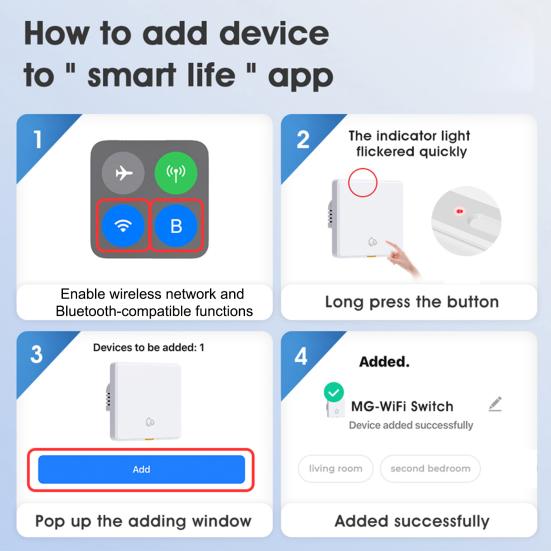 Smart Switch 4000W High Power Voice Control AI Assistant Support Real-Time Monitoring RF433 Remote Control AI Assistant Support