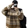 Мужской ретро повседневный толстый свитер с круглым вырезом, осенне-зимний стиль