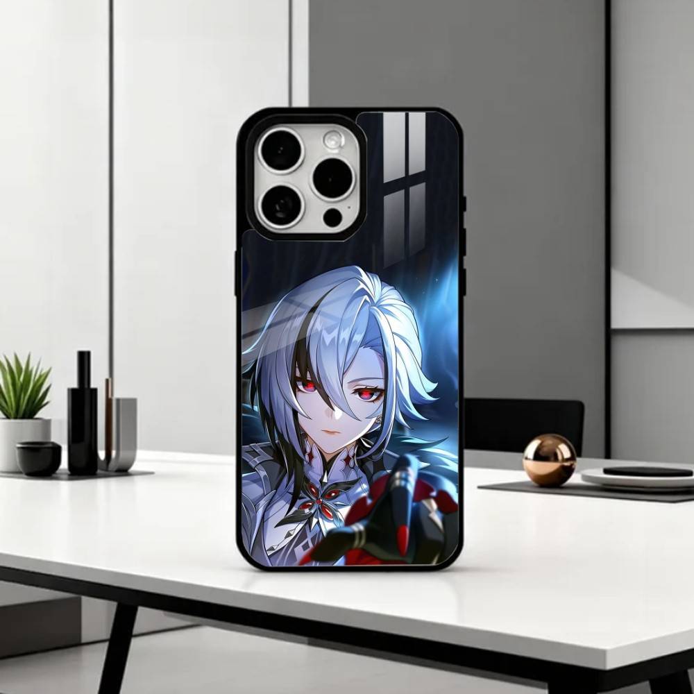 A-Arlecchino G-Genshin Impact Phone Case For iPhone17,16,15,14,13,12,11 Plus,Pro Max Magnetic For Magsafe Wireless Charging
