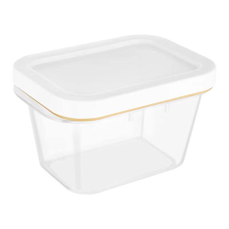 Cheese Food Storage Box Japanese Simple Butter Cutting Box Butter Cutter Refrigerator Crisper Storage Box with Lid Butter Box