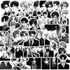 60 Black and White Boys' Avatars Graffiti Stickers Guitar Notebook Suitcase DIY Waterproof Stickers