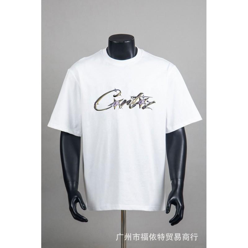 Corteiz Alcatraz Vintage Print T-Shirt Men Women Streetwear Loose Fit Short Sleeve Tee
