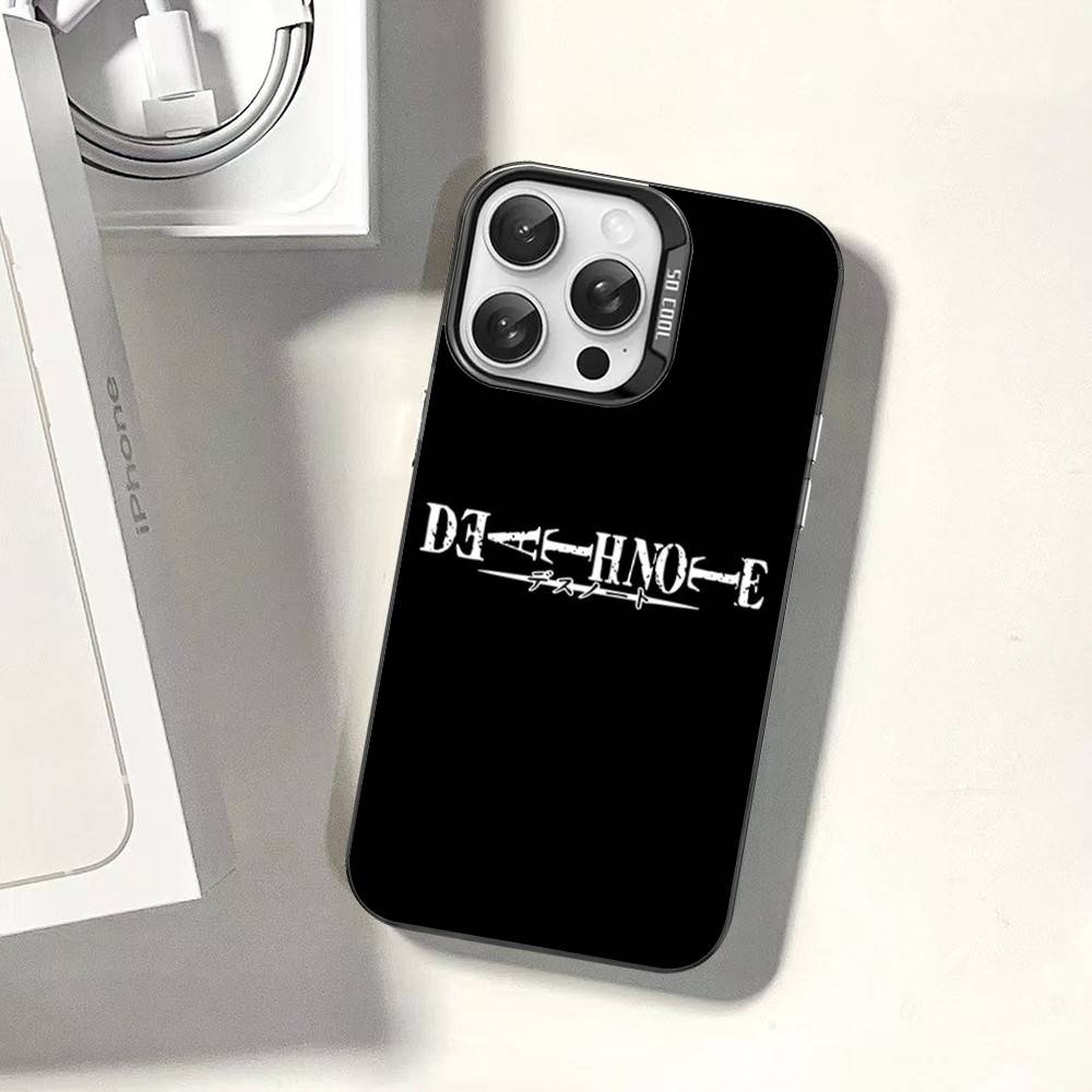 D-Death Note Phone Case For IPhone 17 16 15 14 11 12 13 Pro Max Plus Pro Colored Silver Cover