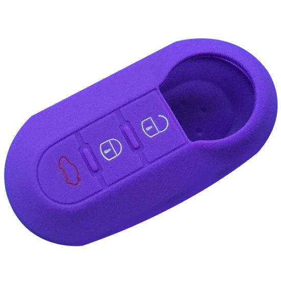 Силиконовый откидной чехол с 3 кнопками и дистанционным автомобильным брелоком для Fiat 500