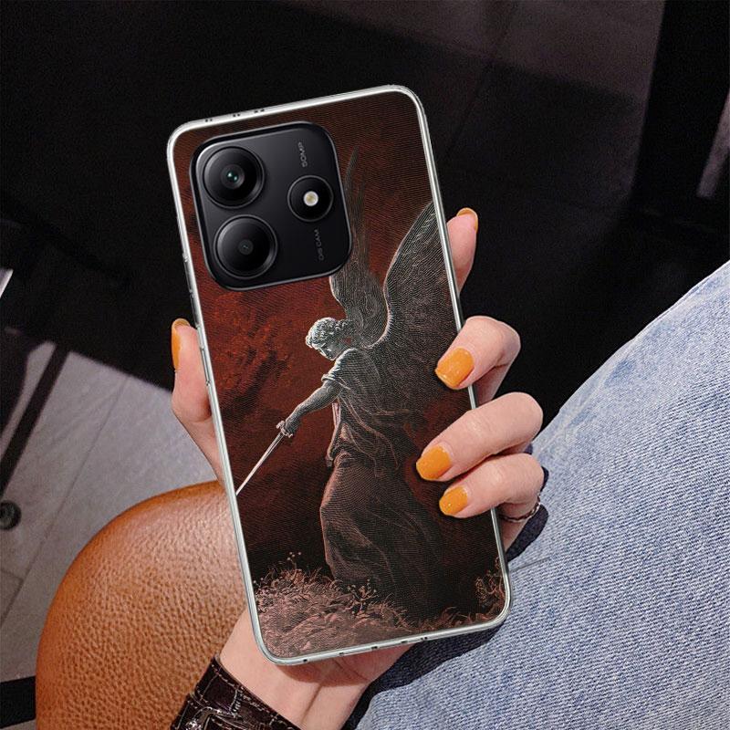 Archangel Michael Phone Case For Xiaomi Redmi Note 15 14 13 12S 12 11 Pro Plus 14S 11S 11E 10 10S 11T 5G Personalized Cover Redm