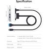 Адаптер для передней панели 20 Гбит/с USB 3.2 Gen 2x2, USB-C и USB на USB 3.2 Type-E Key-A 20-контактный и 19-контактный USB-разъемы с кронштейном PCIe