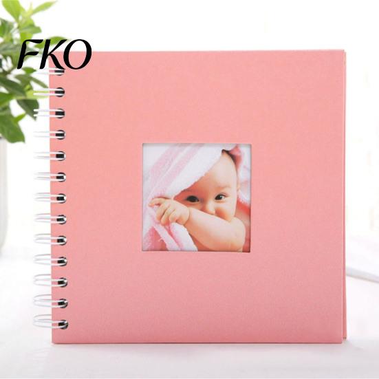 Compact Photo Album Album, 6 Inch Baby Memory Book, Mini Scrapbook for Kids with Stickers & Decorative Creative Kit Borders, DIY First Year