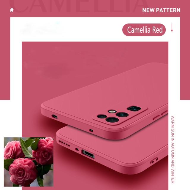 Square Liquid Silicone Protective Phone Case For Samsung Galaxy A32 A52 A72 A71 A51 S21 Ultra S20 FE S10 S9 Plus Note 20 Candy Color Soft TPU Cover