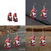 Женские акриловые серьги на рождественскую тематику с Санта-Клаусом, держащим елку, в подарок на рождественское торжество