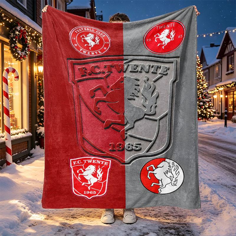 FC Twente Pattern Blanket for Home Decoration, Bed, Sofa, Car Travel, Camping, Suitable for All Seasons, Birthday Christmas Gift