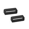 5Pcs Black Watch Strap Keeper Loop Watchband Hoop Silicone Retainer Ring 16mm-30mm Replacement