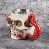 Новые пивные кружки с 3D черепом Viking из нержавеющей стали 304, новинка, чашка для кофе-бара, подарки на Хэллоуин