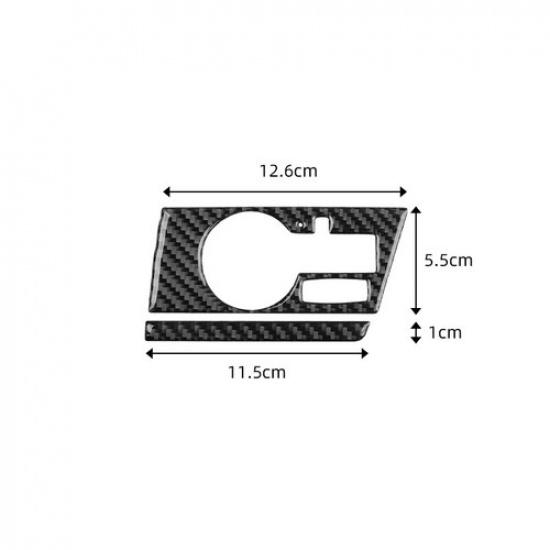2pcs Carbon Fiber Headlight Switch Frame Cover Sticker For BMW X3 E83 2004-2010