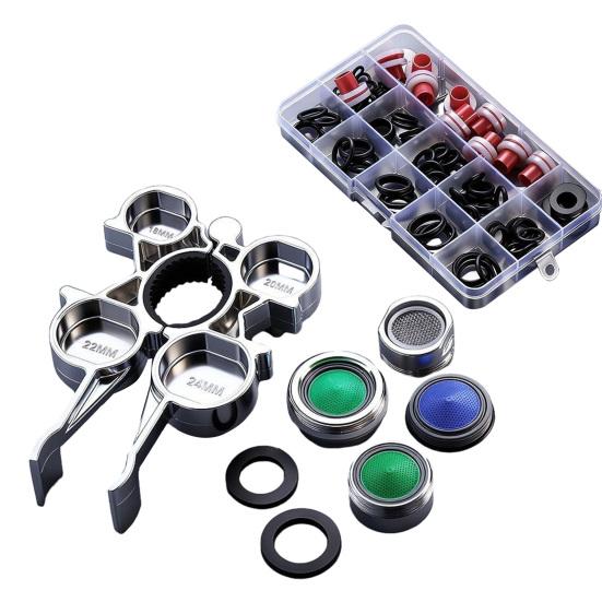 12-в-1 Ключ для аэратора Прочный Металлический Спрей-насадка для смесителя Удаление Инструмент Ремонт сантехники кухонной и ванной раковины