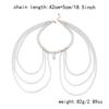 Imitation Pearl Pearl Beads Irregular Baroque Style Multilayer Pearl Chain Choker Dual-use Minimalist Body Chain Beach Vacation
