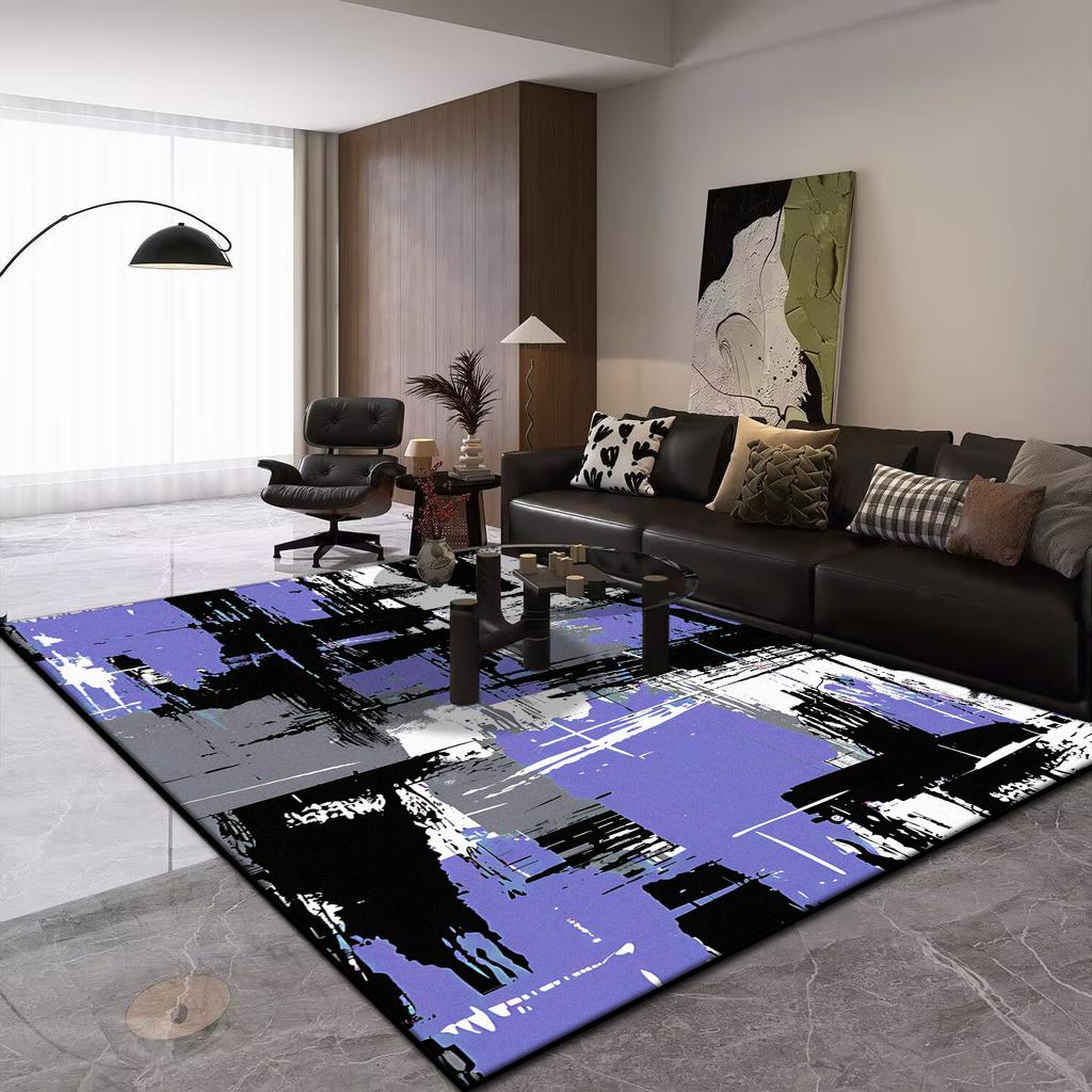 Современный абстрактный ковер большой для гостиной, ковер под диван в стиле легкой роскоши, нескользящий, моющийся, ковер для украшения балкона, коврик для детской спальни