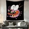 Courage the Cowardly Dog Wall Tapestry Aesthetic Wall Hanging Printed Fabric Blanket Decorative Tapestries for Bedroom Living Room Home Decor