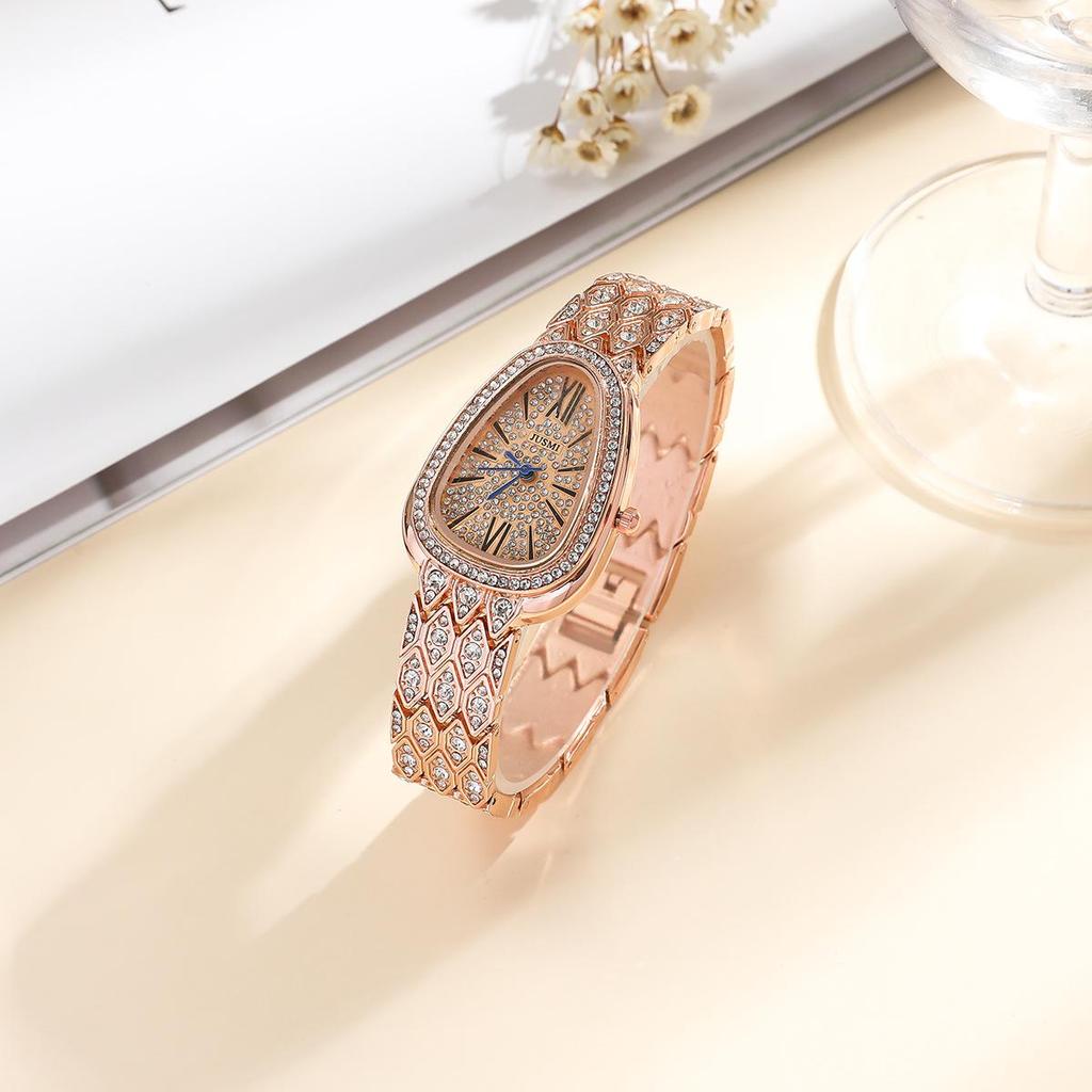 3-Piece Ladies' Watch & Snake Bracelet Set – Stylish, Trendy Design