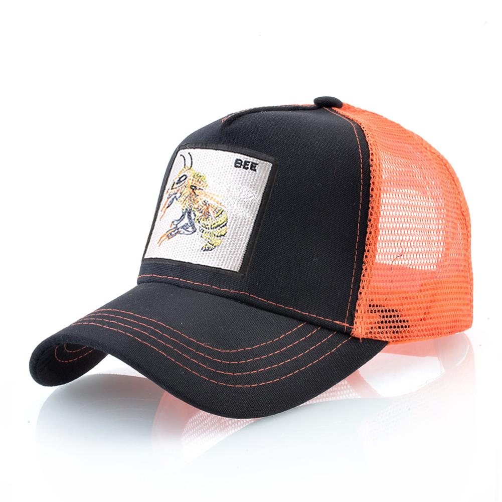 Модная Унисекс Бейсболка С Вышивкой С Нашивой Пчелы Мужская Snapback Хип-Хоп Тракер Женская Регулируемая Кепка-Козырек