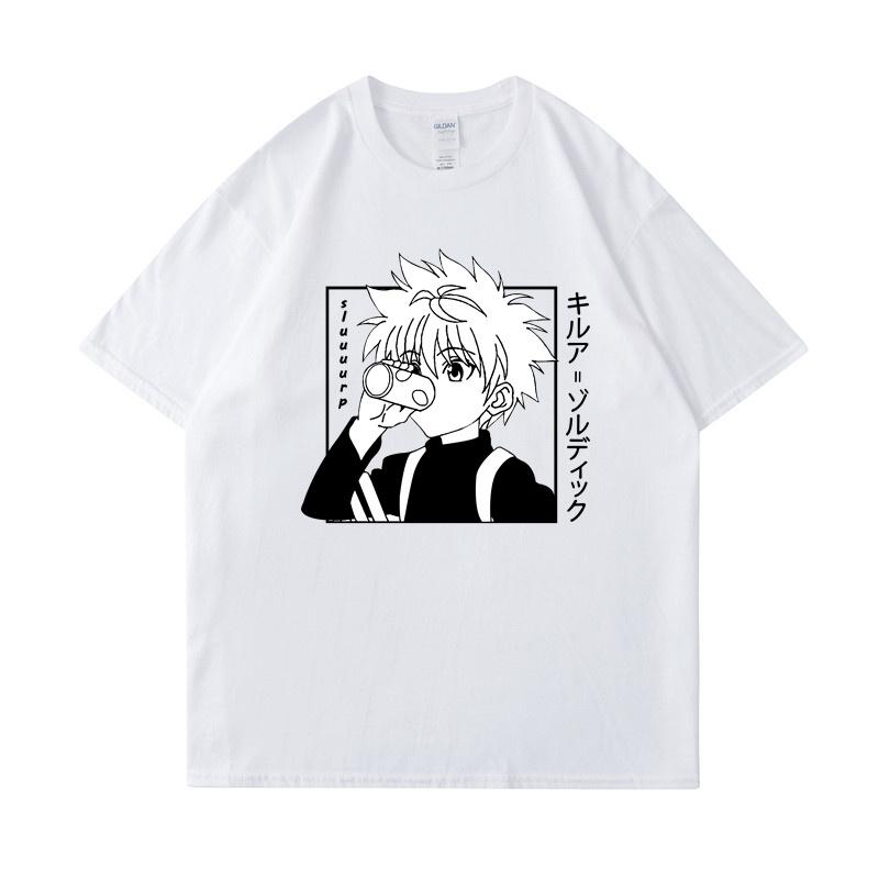 Футболка с графическим принтом Killua Zoldyck унисекс, летняя, повседневная, с круглым вырезом, коротким рукавом, в уличном стиле, модная футболка в стиле аниме