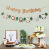 Jungle Animal Happy Birthday Garland Banner Safari Party Supplies 1st Birthday Party Decorations Kids Wild One Baby Shower Decor