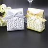 100pcs Gift Bags Gold Sliver Flower Candy Boxes Bag Favor Sweet Cake Gift Party Wedding Favours Birthday Party Favor Bags