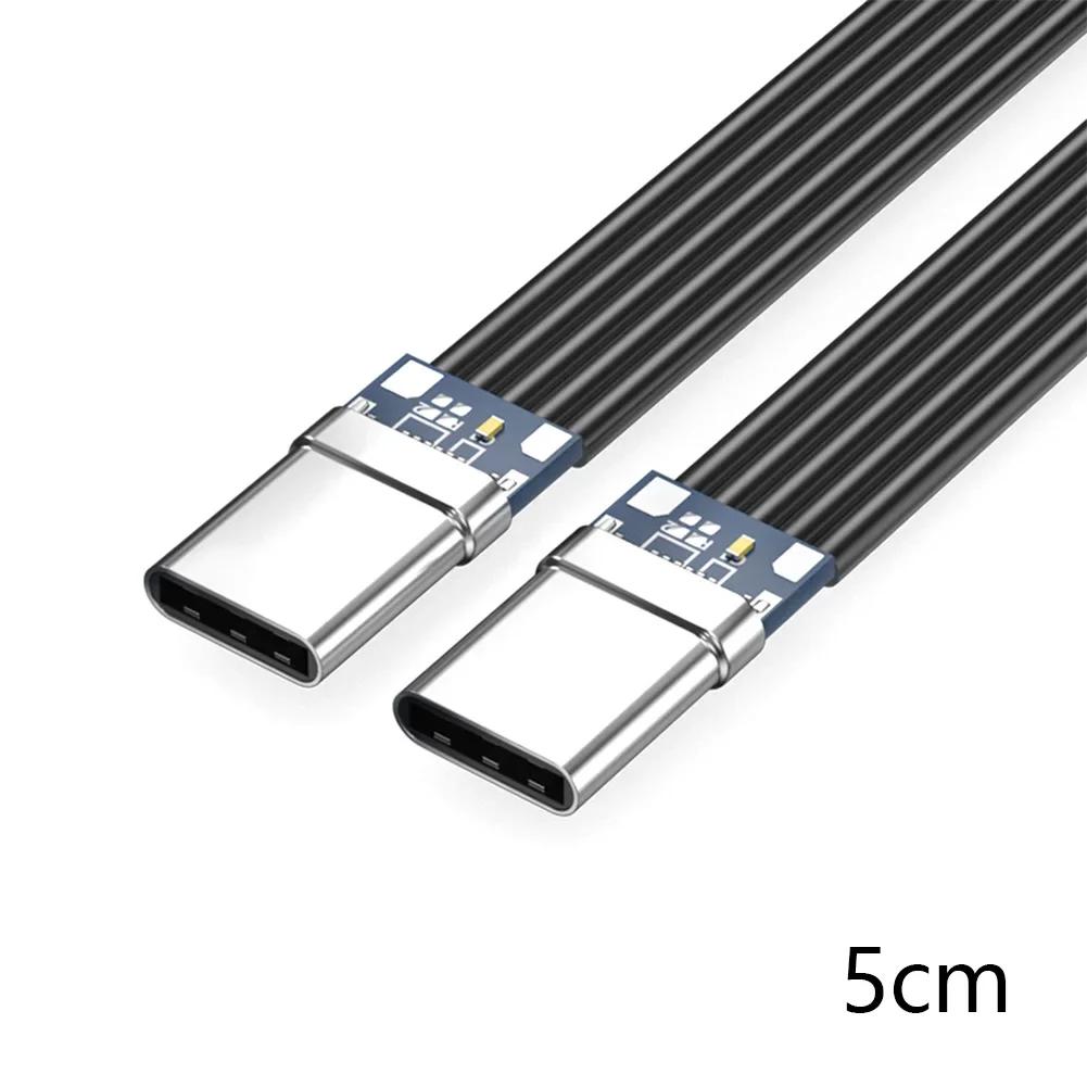 Тонкий Гибкий USB C Type C Кабель 20 Вт Мощная Передача 480 Мбит/с для Нескольких Мобильных Устройств Длина на Выбор