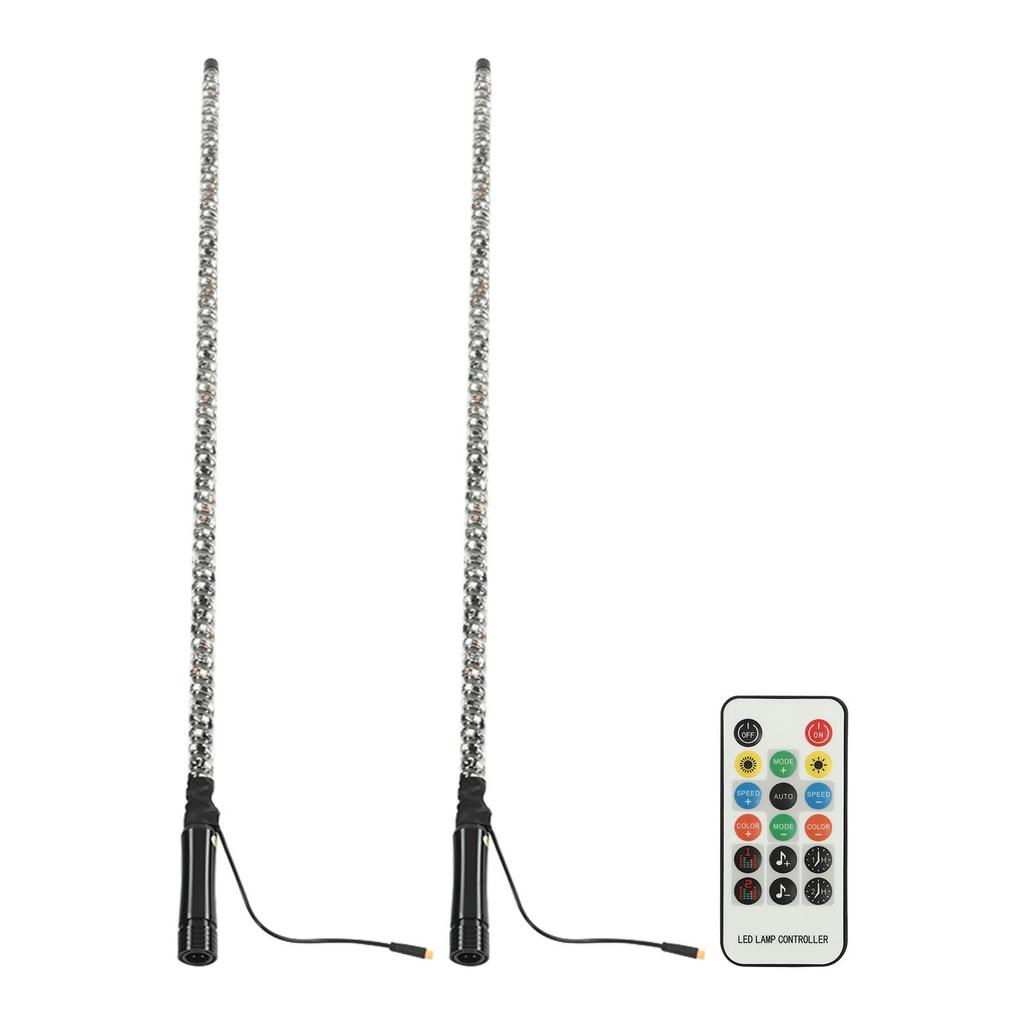 RGB LED Whip Light with Flag APP Control 300 Patterns 366 Modes 12V for UTV ATV Off Road Vehicle