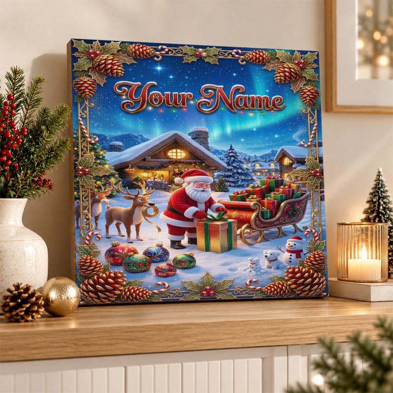 Christmas Custom Name Text 5D Diamond Painting Kit DIY Full Drill Diamond Art Decoration