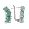 Silver Earrings with Natural Emerald 2.3ct (2051503)