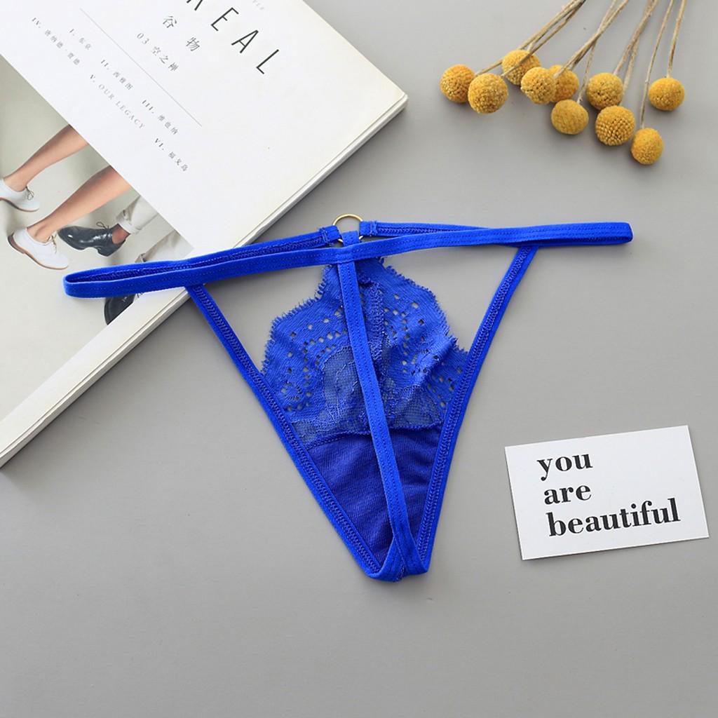 Women's Sexy Lingerie Lace Open Thong Panties G-Pants Lingerie Pajamas