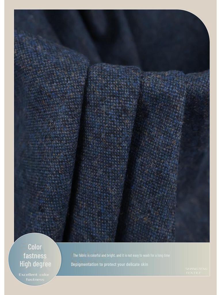 300G Steel Tweed шерстяная пальтовая ткань - Осень/Зима Женская мода