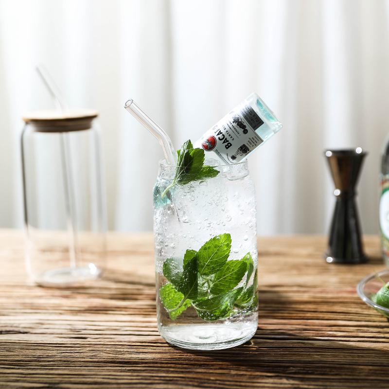 Стеклянный стакан с крышкой и трубочкой для кофе, газировки и напитков DIY