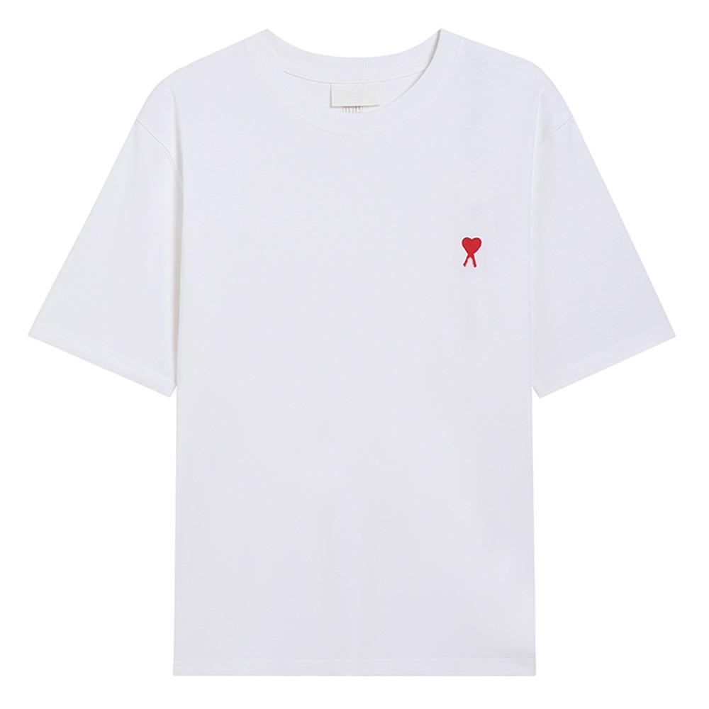 AMI CLAMS модная хлопковая футболка унисекс с вышивкой Love