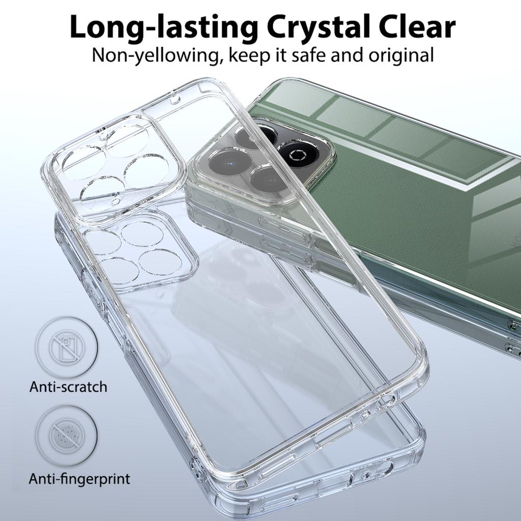 Прозрачный чехол для телефона Honor X6c 4G, противоударная задняя крышка из ТПУ+Акрила