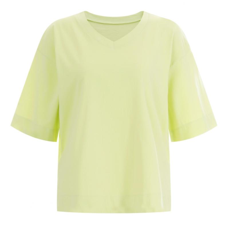 Shop Women V Neck 5 sleeVe Loose FiT 100 CoTTon Bio Washing Daily T shirT Org