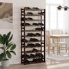VidaXL Wine Rack for 77 Bottles Black Solid Pine Wood 373405