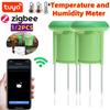 1/2PCS Tuya Smart Zigbee Soil Tester for Emperature and Humidity Meter Waterproof Thermohygrometer Automation Irrigation Detecto