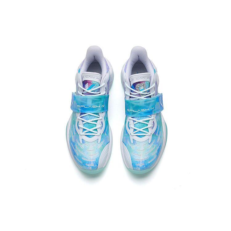 Anta Баскетбольные кроссовки Water Flower 4 Nitrogen Technology с нескользящей подошвой и износостойкостью, мужские баскетбольные кроссовки синего и фиолетового цвета 112231109S-1