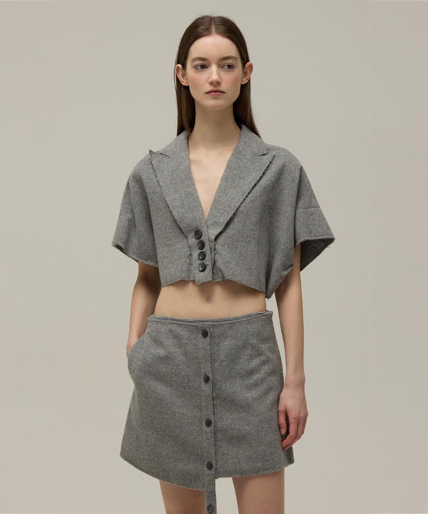 MMAM Sleeveless Crop Coat