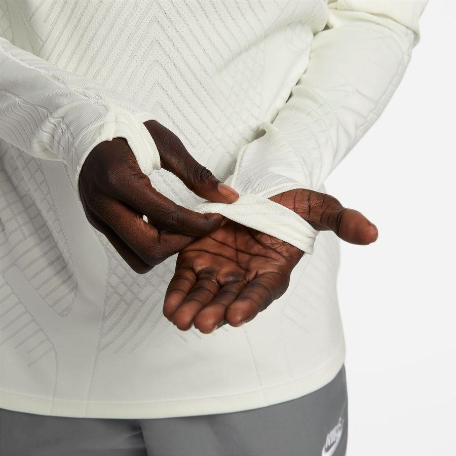 Nike Футболка мужская Dri-FIT ADV Strike Elite с буквенным принтом, повседневная, спортивная, с круглым вырезом и длинным рукавом, белая DN2791-133