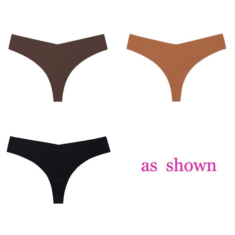 3 шт./лот, женские сексуальные трусики из ледяного шелка с низкой талией, нижнее белье без следов, стринги, женские стринги, дышащее нижнее белье, искушение, нижнее белье