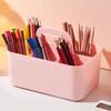 Desktop Storage Box with Multiple Compartments Large Capacity Stationery Pen Holder Makeup Organizer Multifunctional Plastic Shower Caddy Container